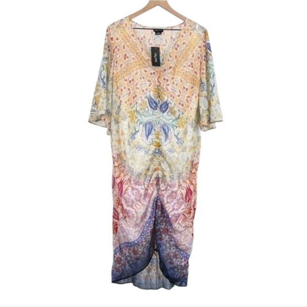 City Chic Mirrored Zambia Multicolor Women's Convertible Dress Plus Size 16 New‎ - Picture 5 of 8
